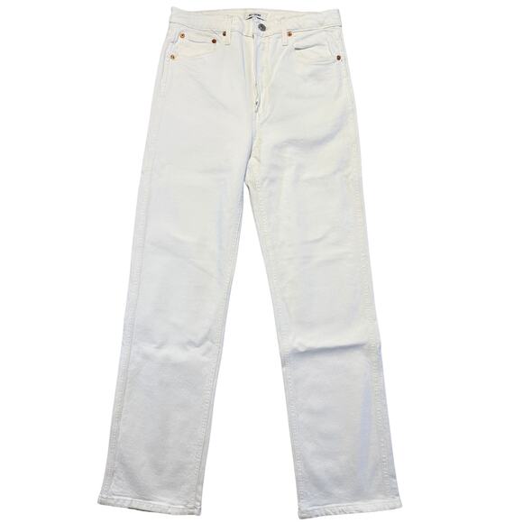 re/done 90s High-Rise Loose Straight-Leg White Jeans - Picture 3 of 12